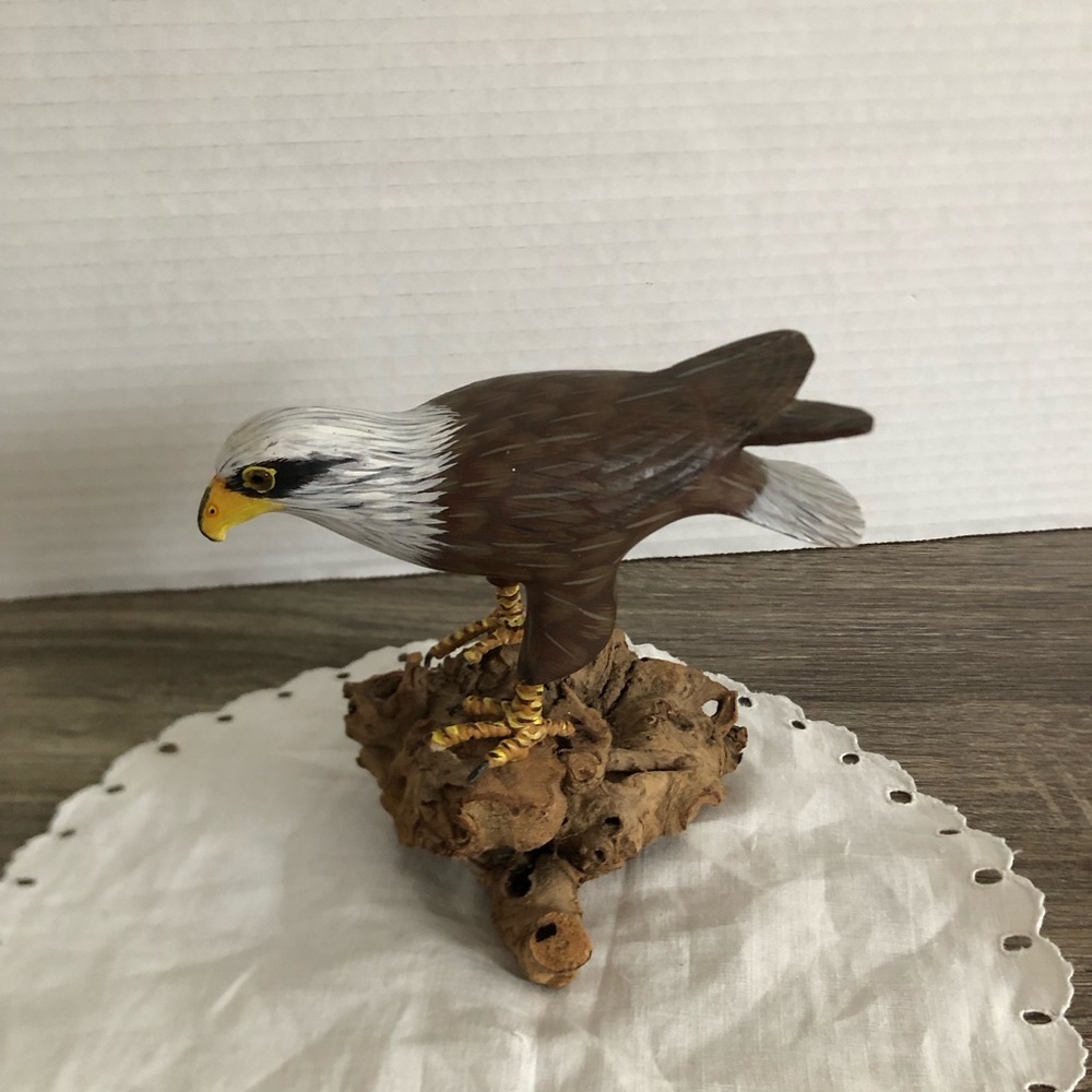 Hand Crafted Majestic Bald Eagle Sculpture
